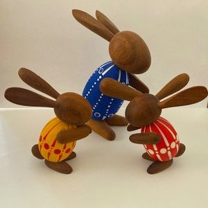 Handmade Wooden Bunnies